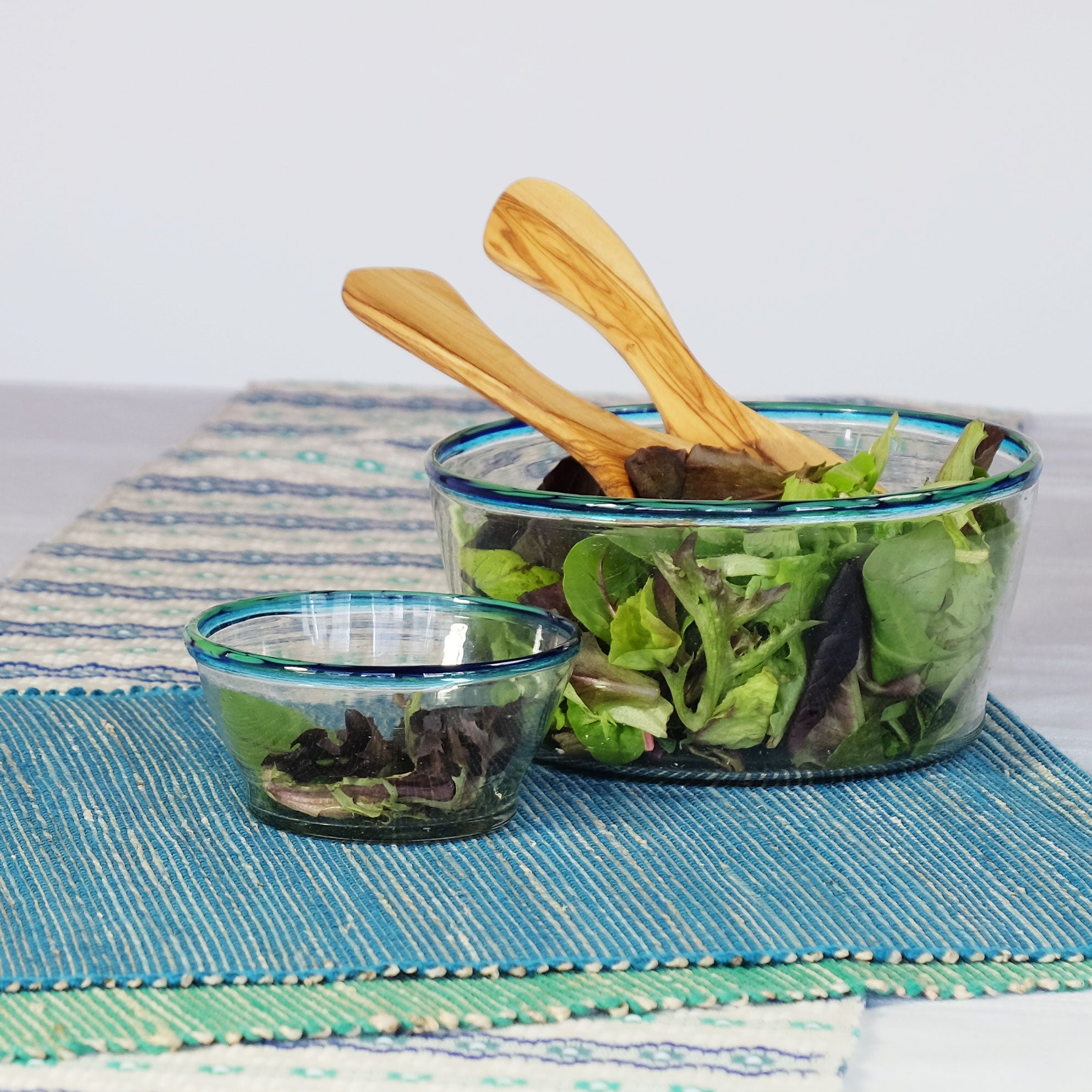 Glass Salad and Condiment Bowls