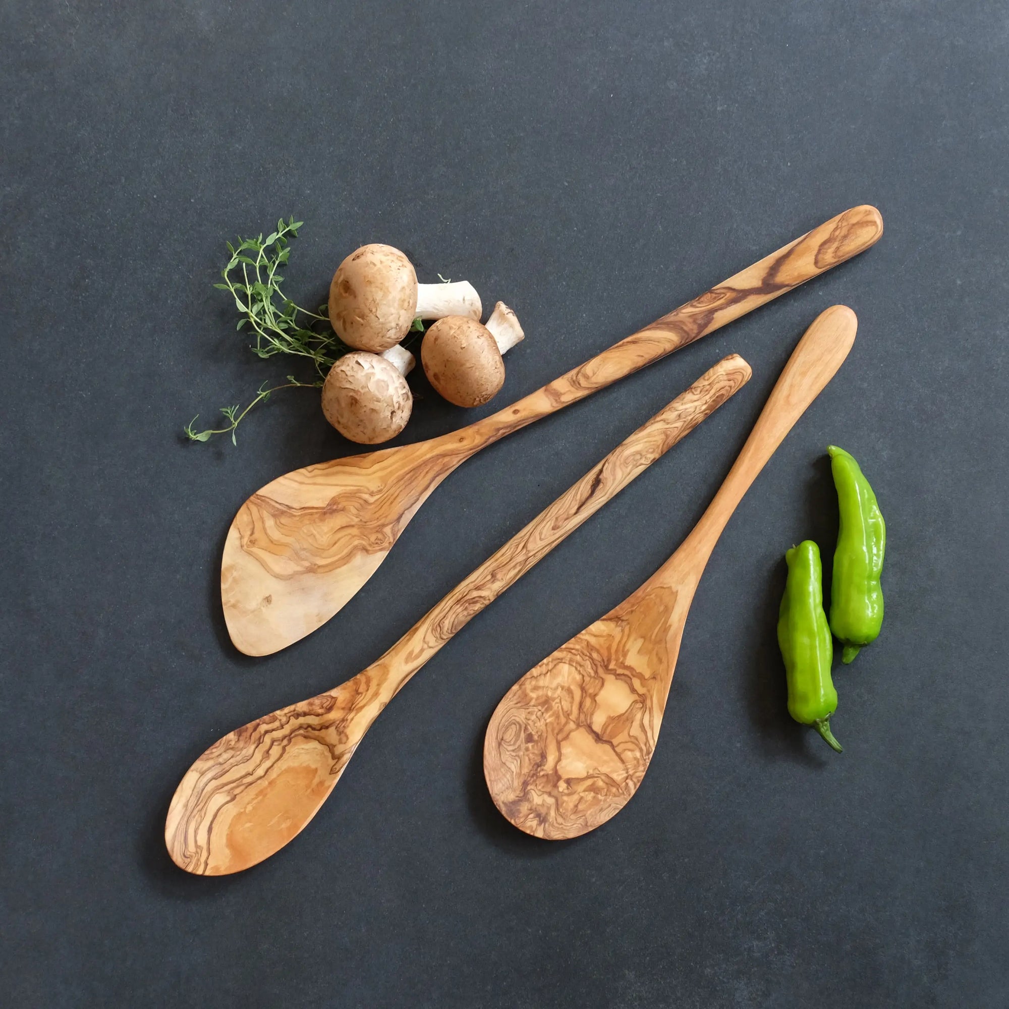 12" Olive Wood Cooking Spoon