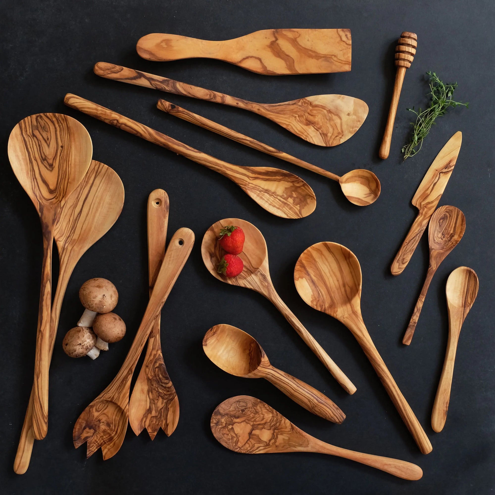 12" Olive Wood Cooking Spoon