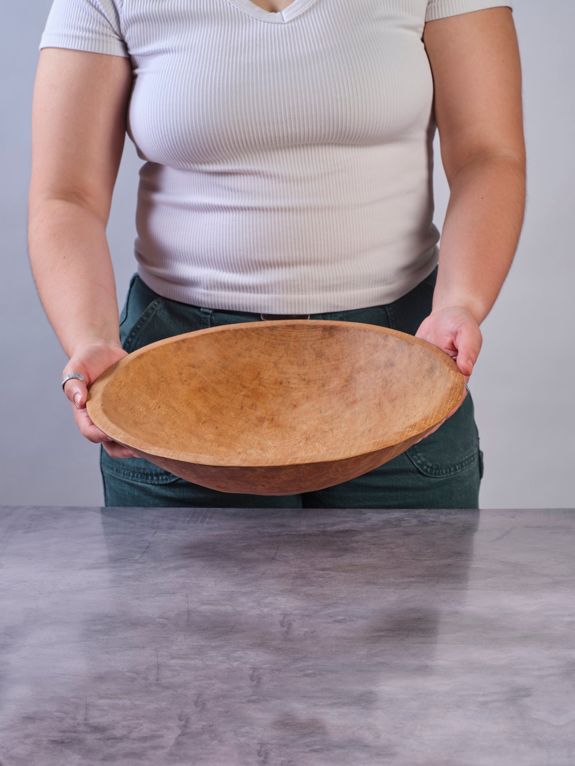 14" Wood Salad Bowl