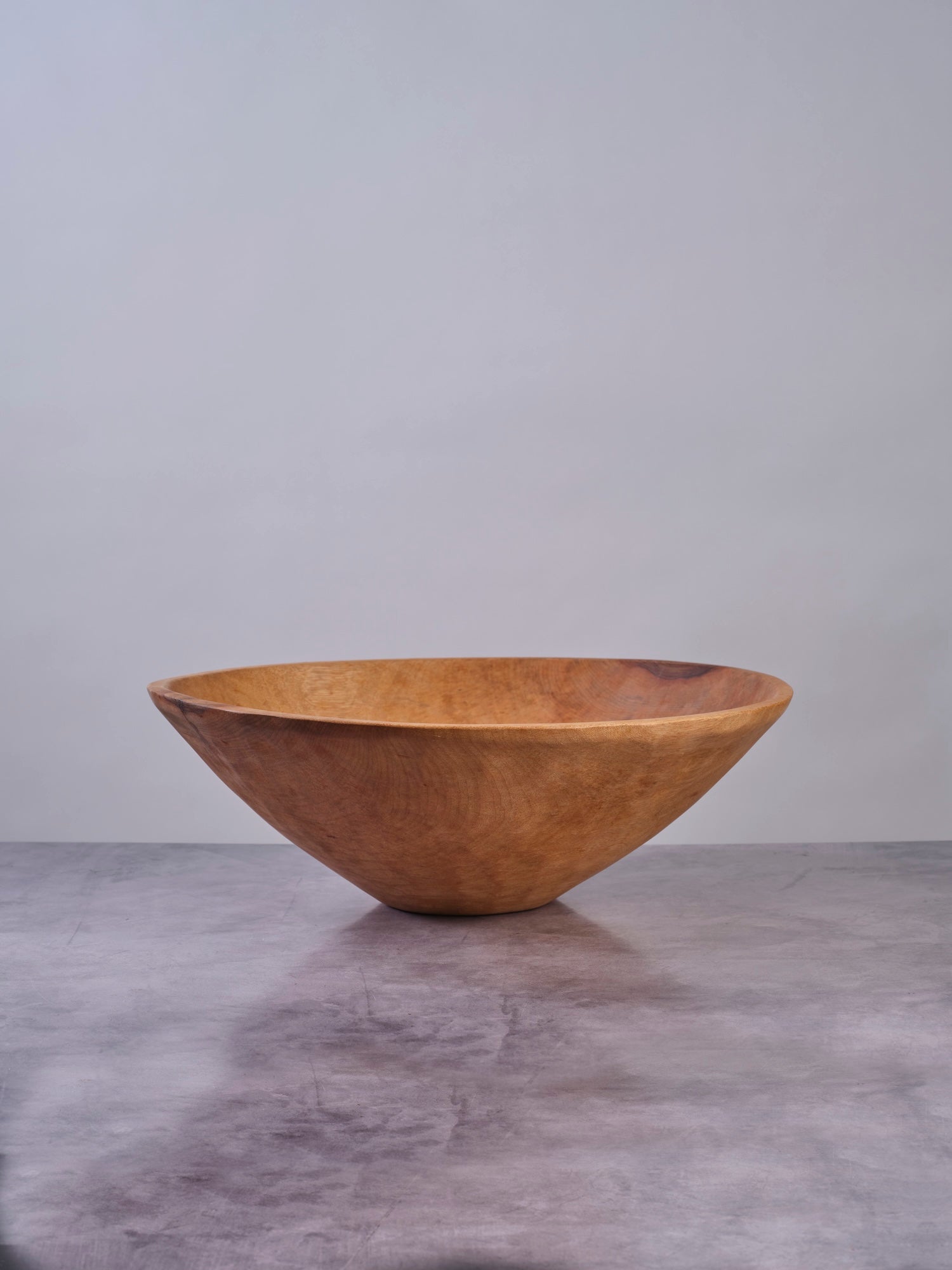 17" Large Round Wood Bowl