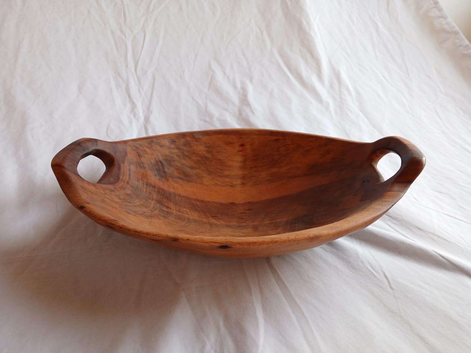 18" Large Indigenous Oval Bowl with Handles