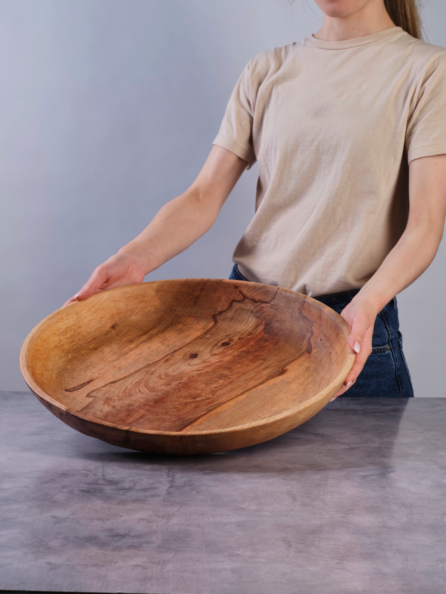 18" Large Low Textured Bowl