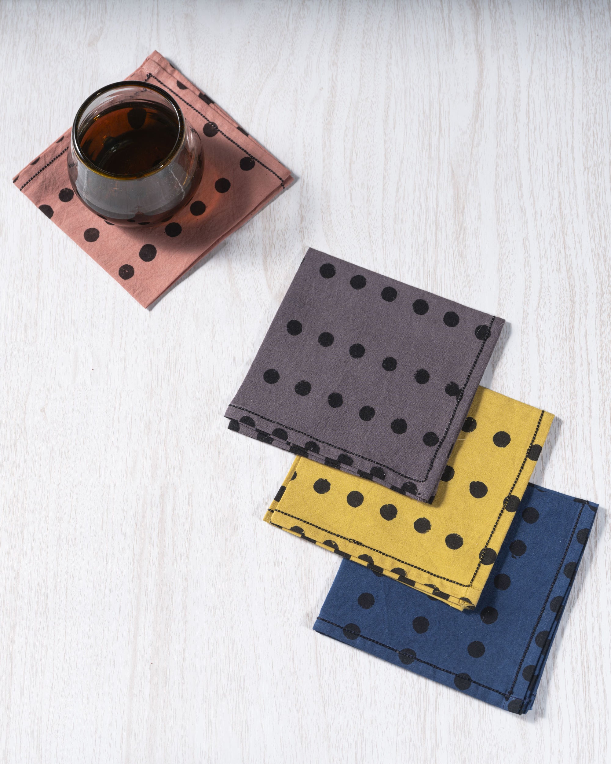Polka Dots Cocktail Napkins (Set of 4)