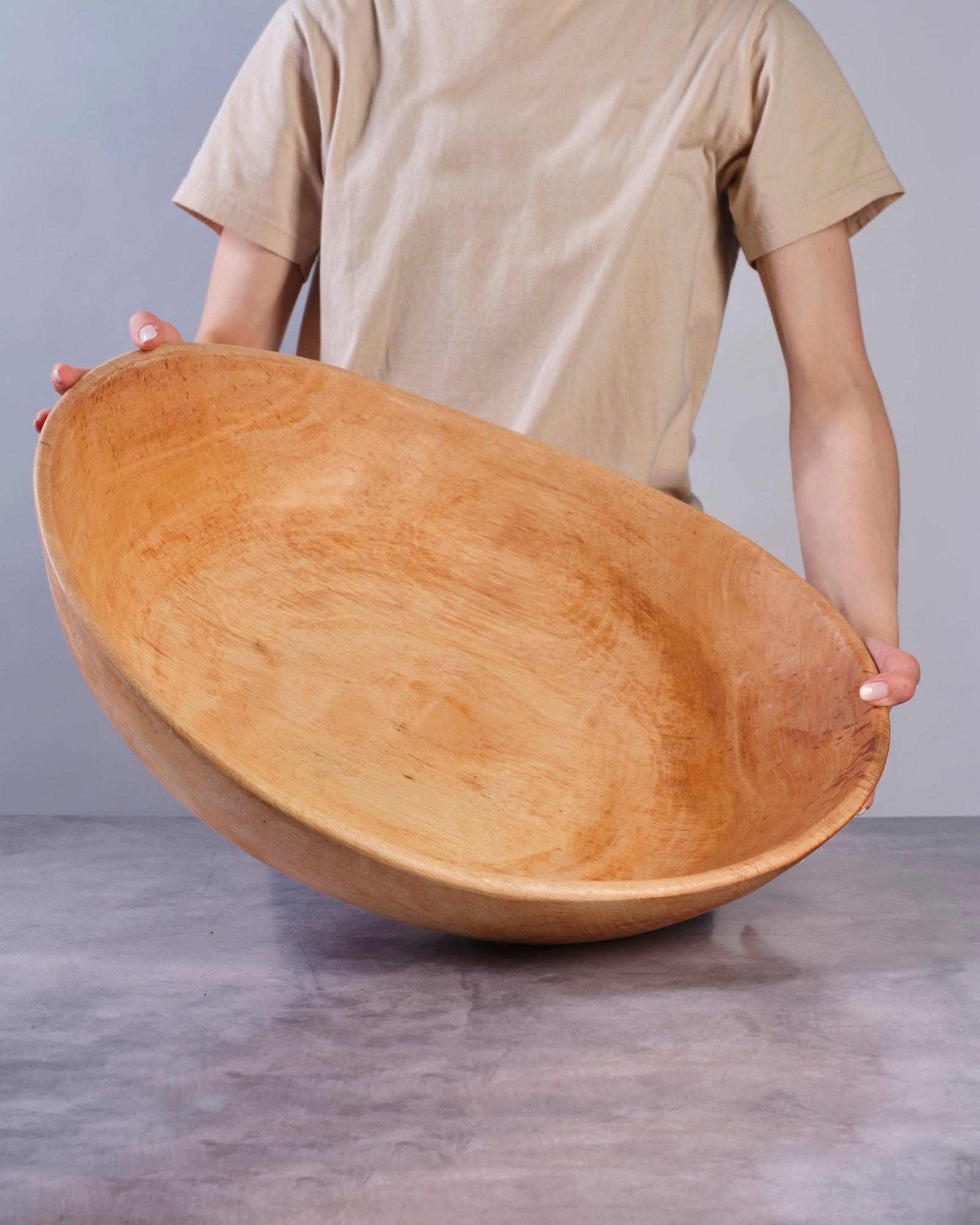 20" Extra Large Wave Wood Bowl