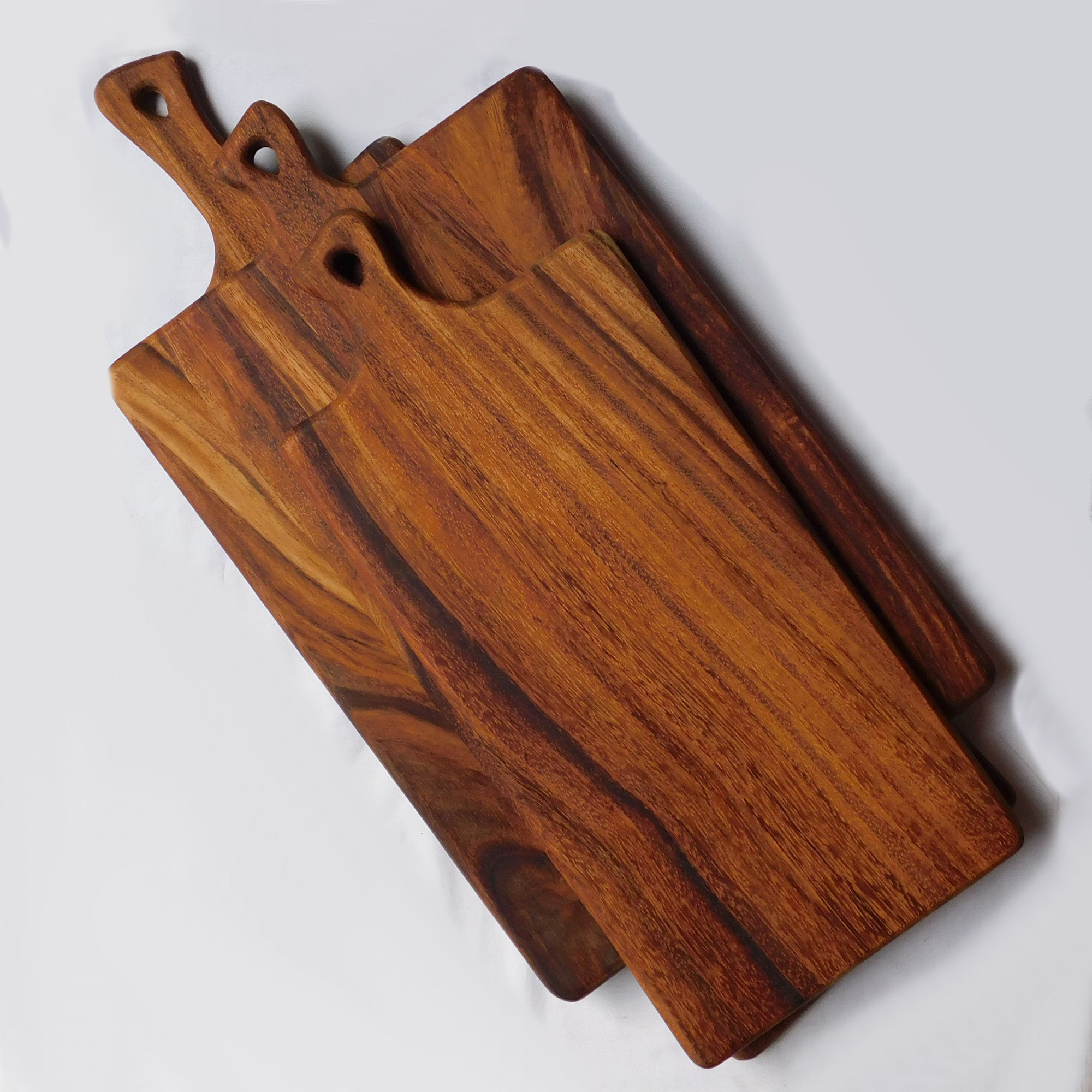 "Handcrafted extra long Caro Caro wood cutting board 24 by 10 inches"