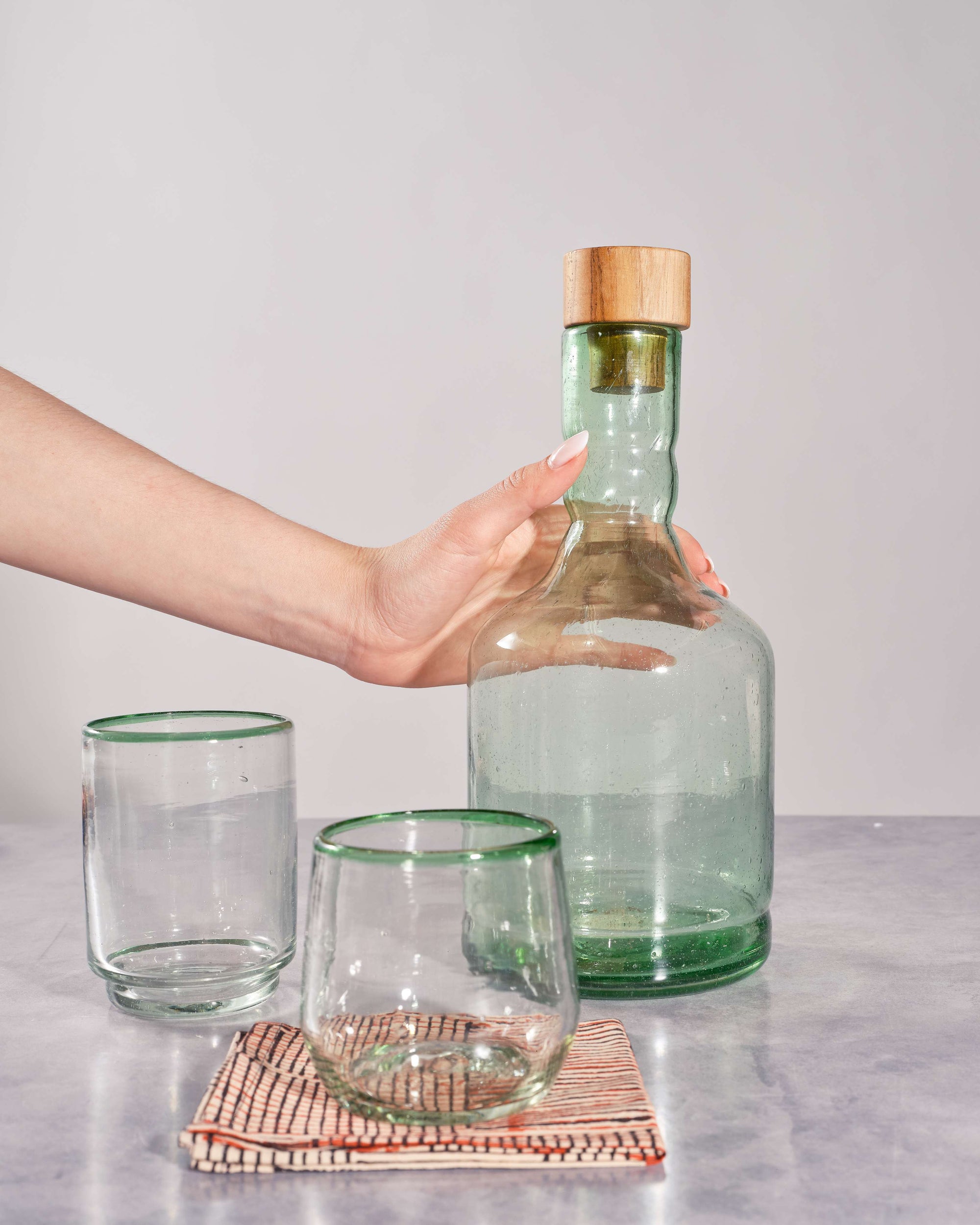 Green decanter/bottle