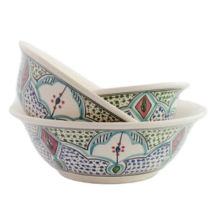 11" Hand Painted Amira Large Deep Serve Bowl