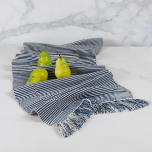 Handcrafted 70 inch blue handloom table runner, elegant table decoration