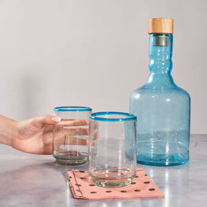 Med Aqua Rim Stacking Glass
