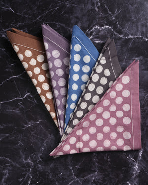 Amber polka dots dinner napkins for everyday meals and special occasions