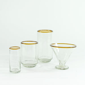 Amber Rim Cordial Glass