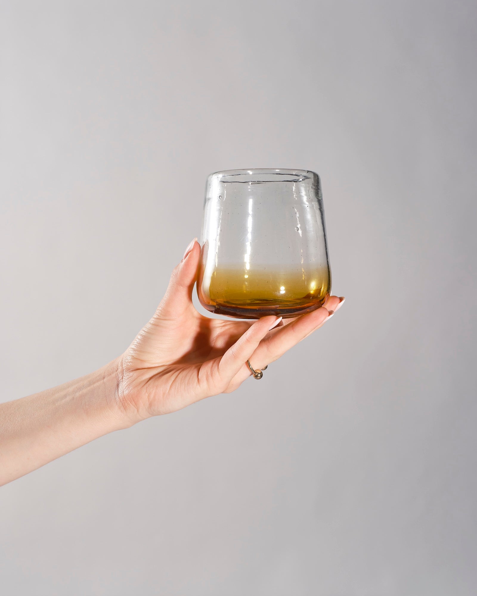 Amber Ombre Drinking Glass