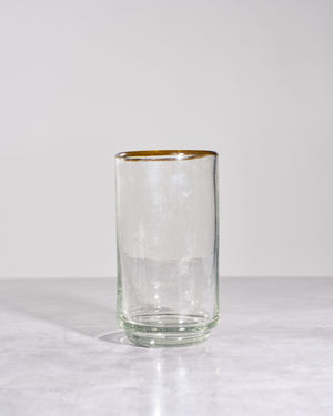 Large Amber Rim Stacking Drinking Glass