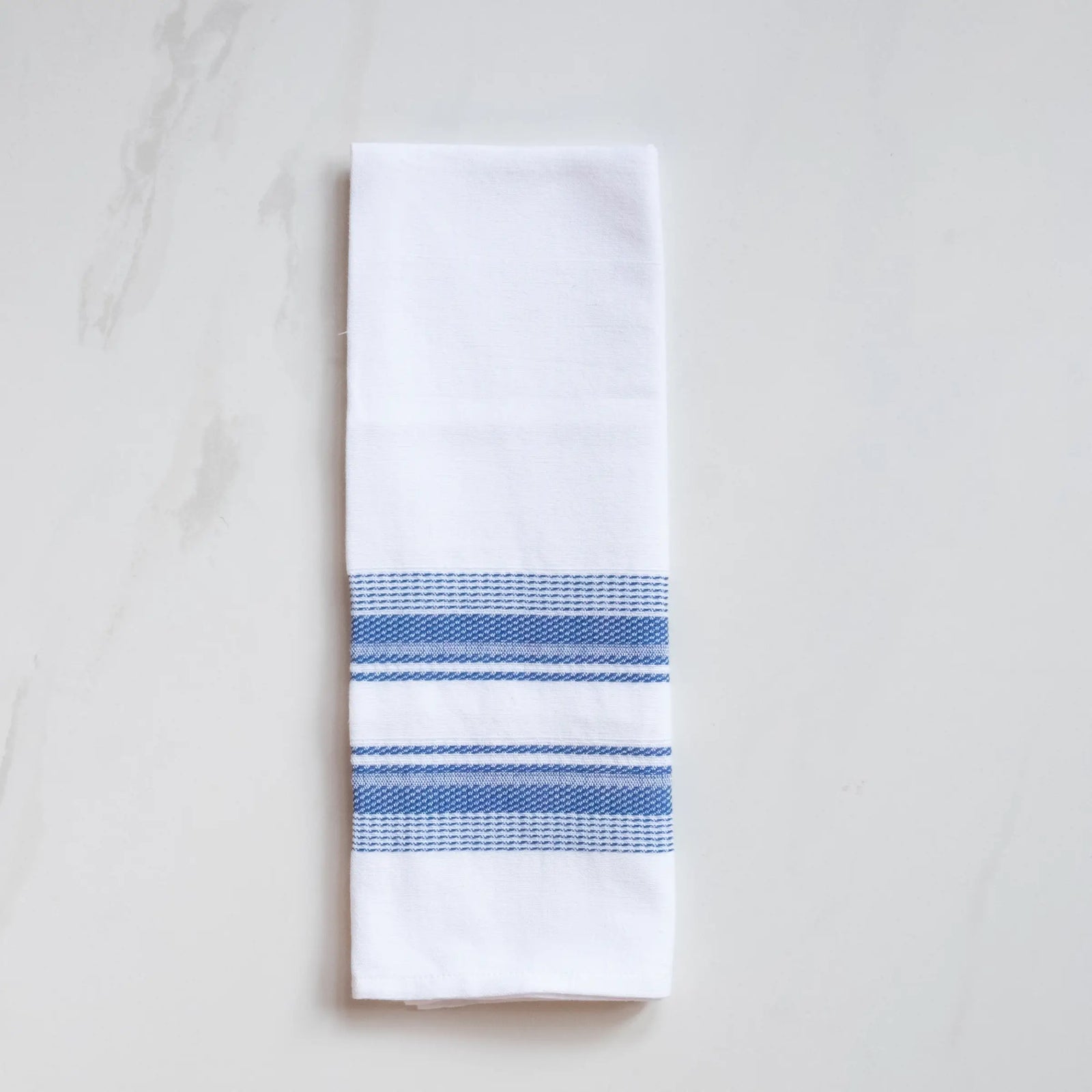 Blue stripe Antigua cotton kitchen towels, reusable and absorbent dish cloths