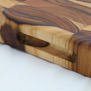 Butcher Block Cutting Board in Teak Wood