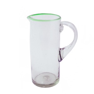 Green Rim Glass Pitcher