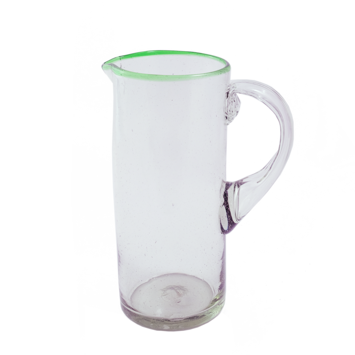 Green Rim Glass Pitcher