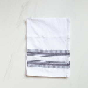 "Slate striped cotton kitchen towels, Antigua collection reusable dish and hand towels"