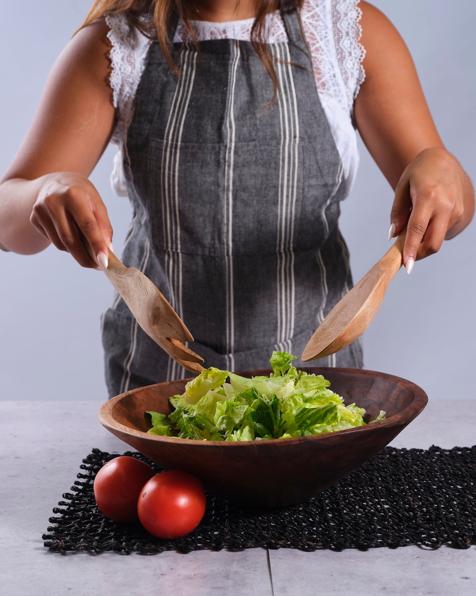 14" Wood Salad Bowl