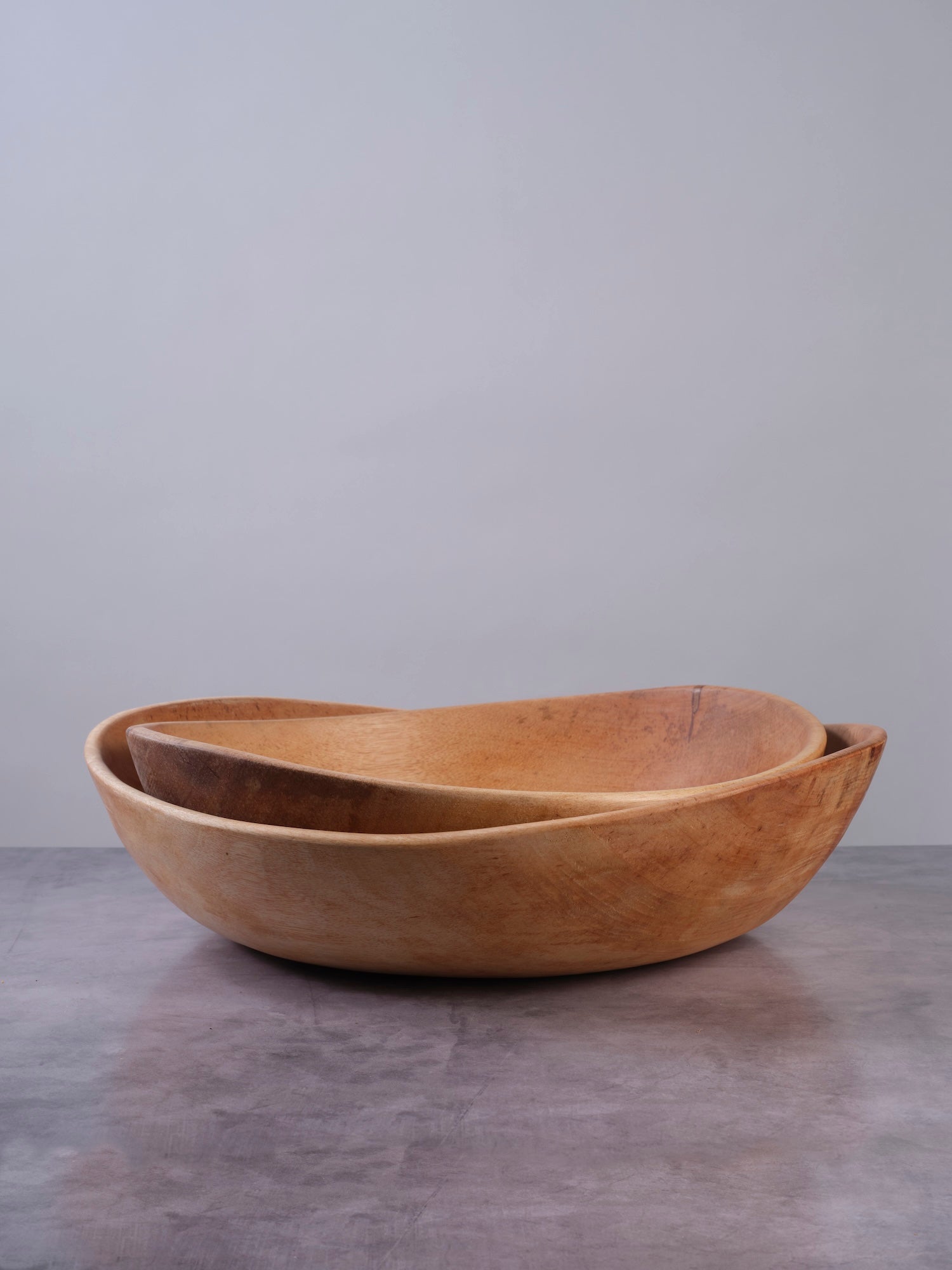 17" Large Wave Wood Salad Bowl