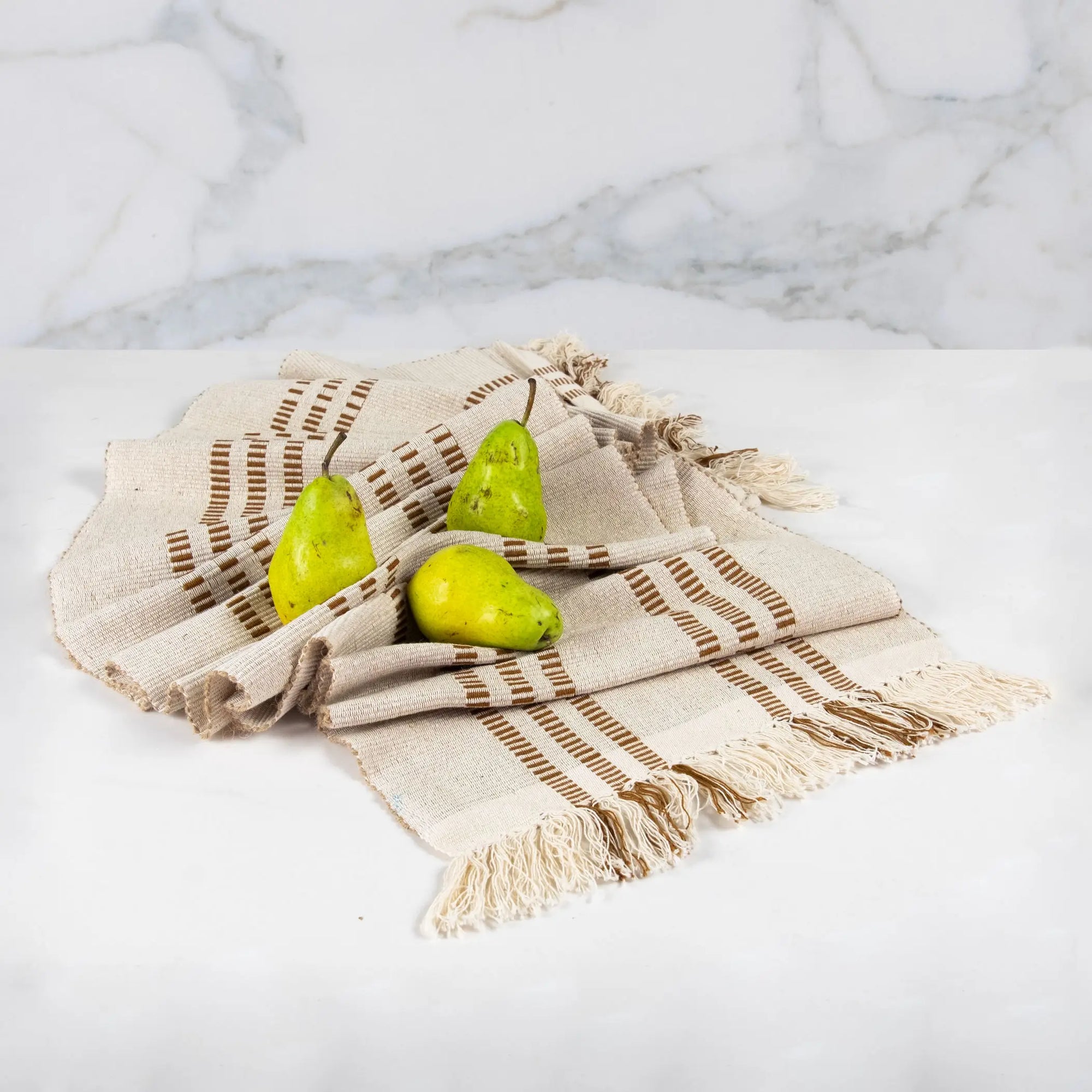"Neutral fabric table runner, washable cotton dining table accessory"