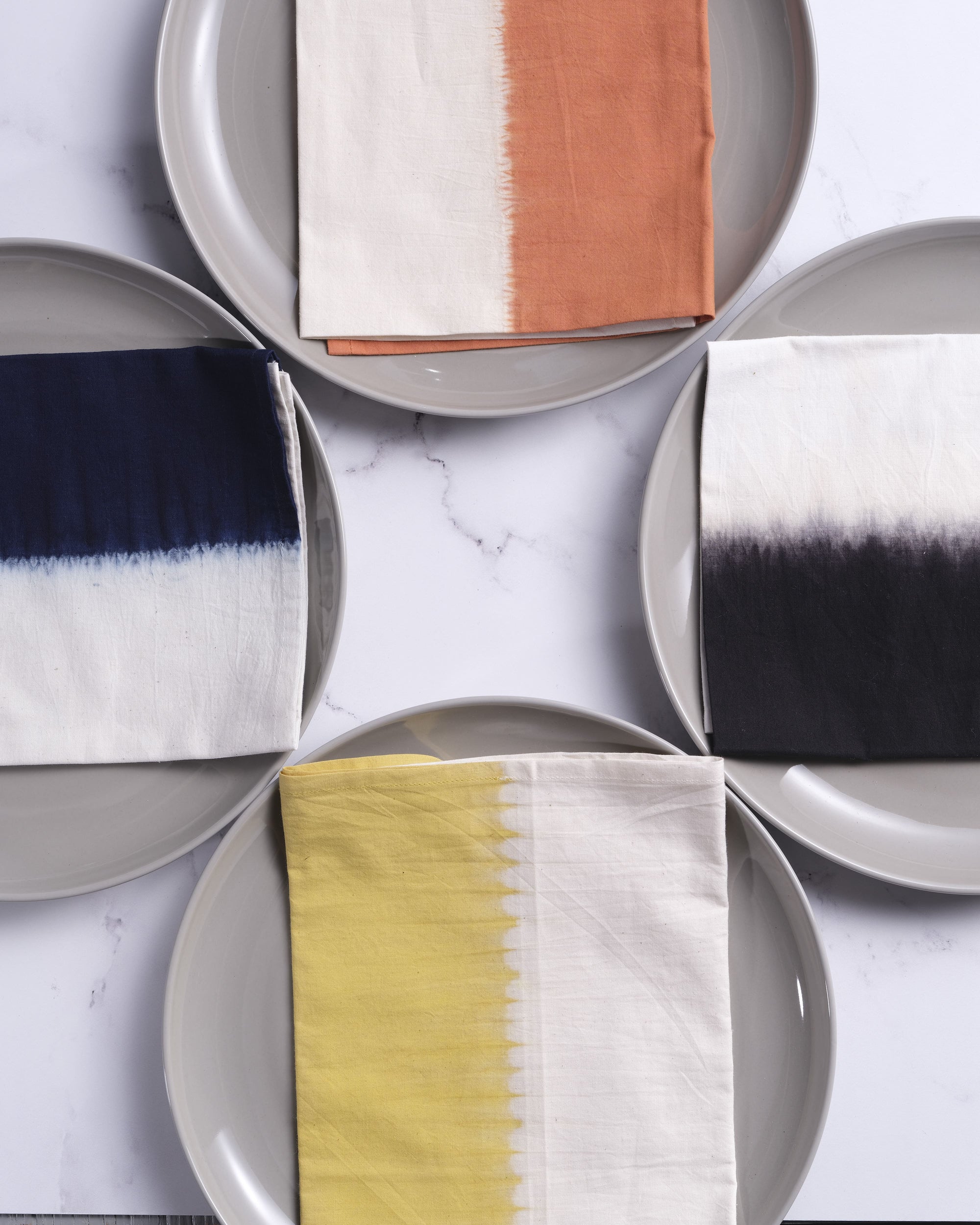 Shibori cotton napkin, handcrafted table linen for elegant dining