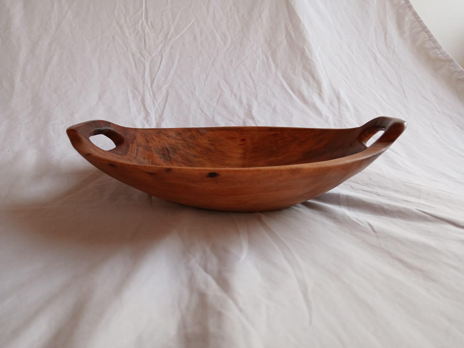 15" Indigenous Oval Bowl with Handles