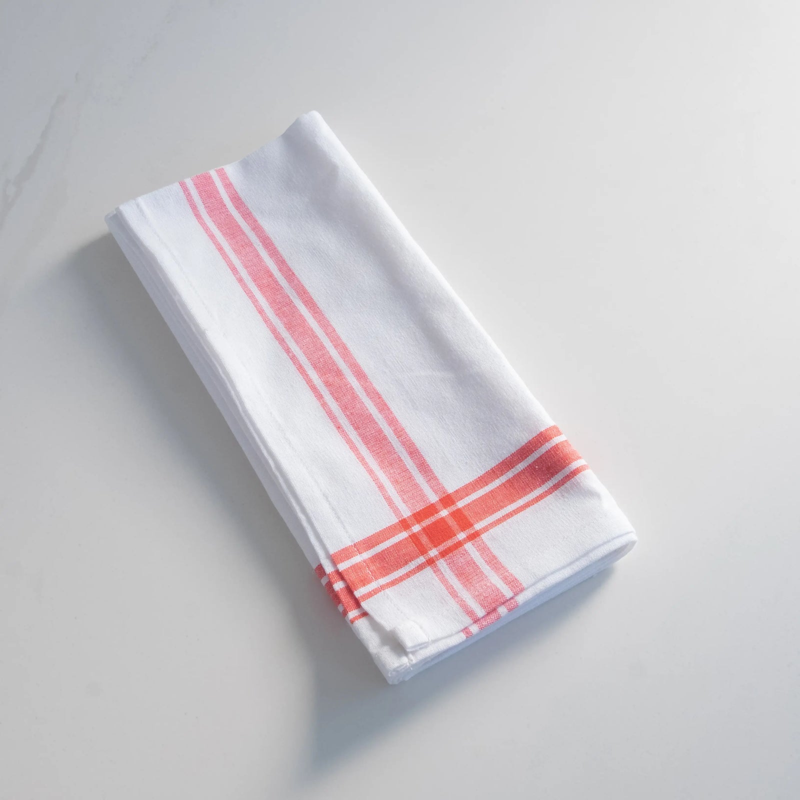 Red French classic cotton kitchen towels, reusable and absorbent dish cloths