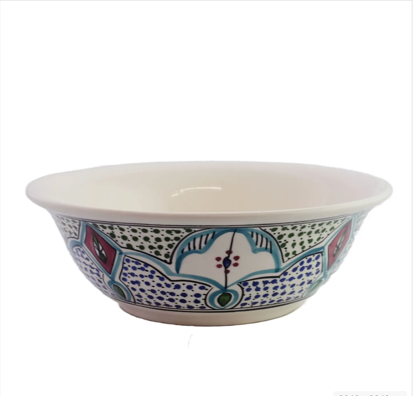 11" Hand Painted Amira Large Deep Serve Bowl