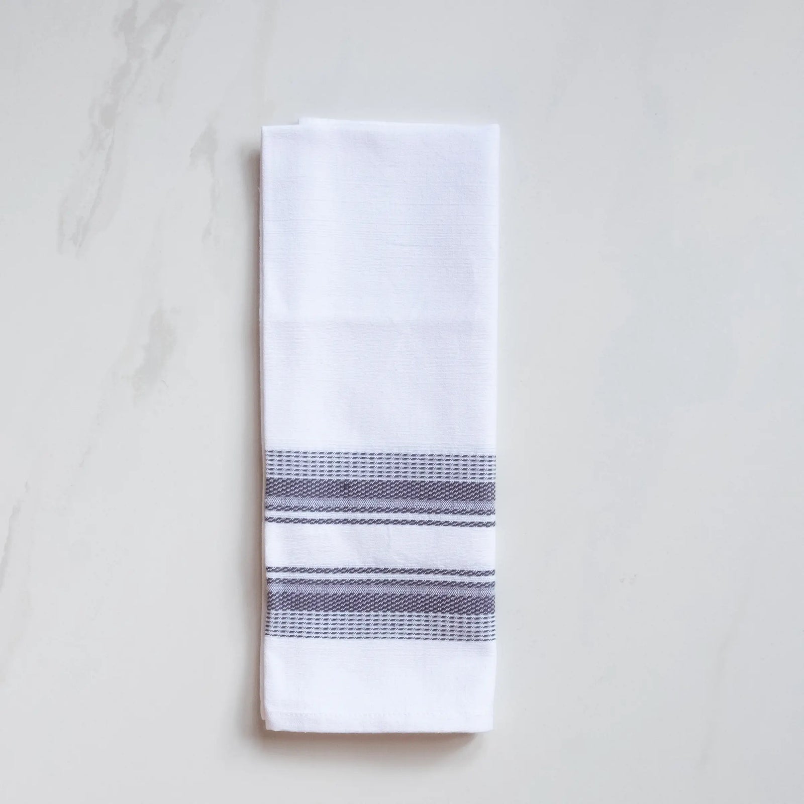 "Slate stripe Antigua cotton kitchen towels, absorbent and reusable dish cloths"