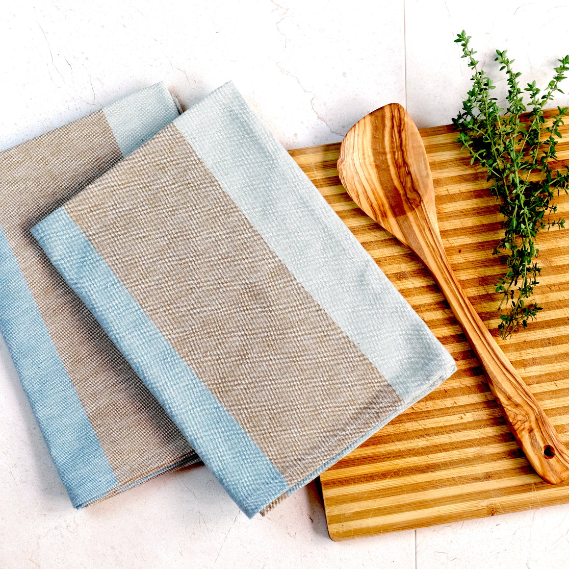 Green Cotton Dish Towels | TerraKlay