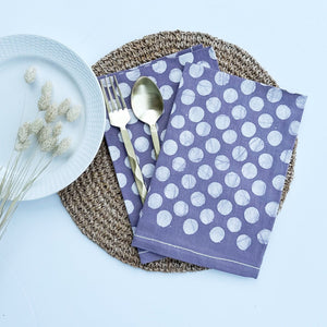 Lakshmi Polka Dots Dinner Napkins (Set of 4)