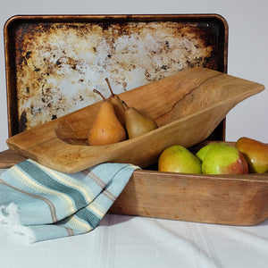 Small Wood Dough Bowl Tray