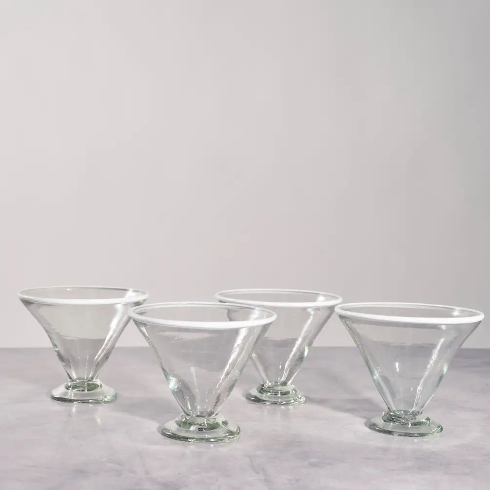 White Rim Margarita Glass