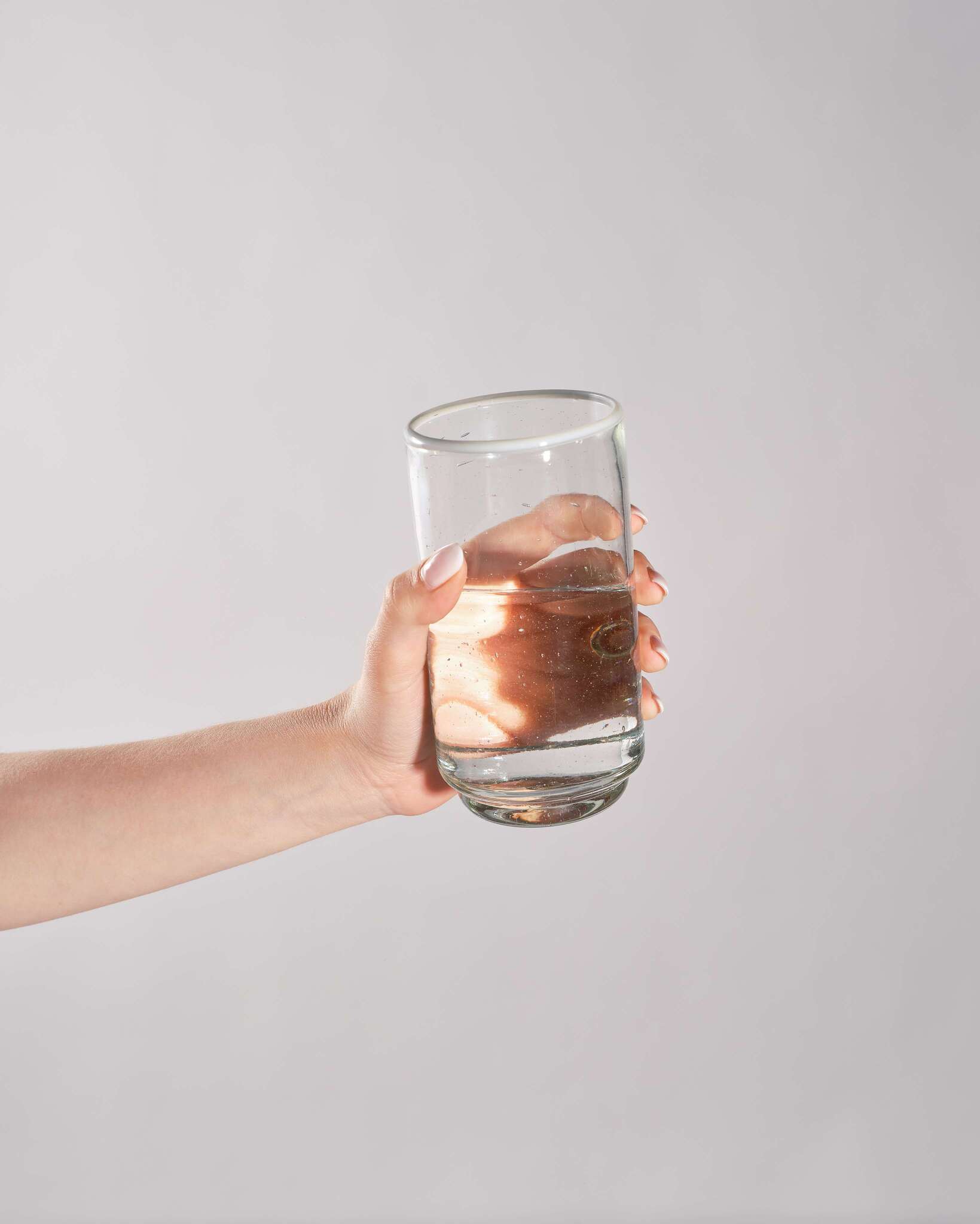 Large White Rim Stacking Drinking Glass