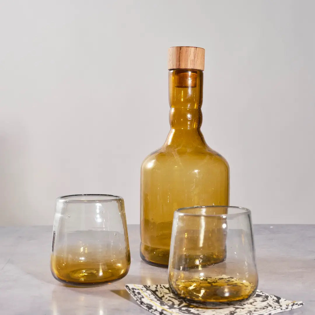 Amber Ombre Drinking Glass