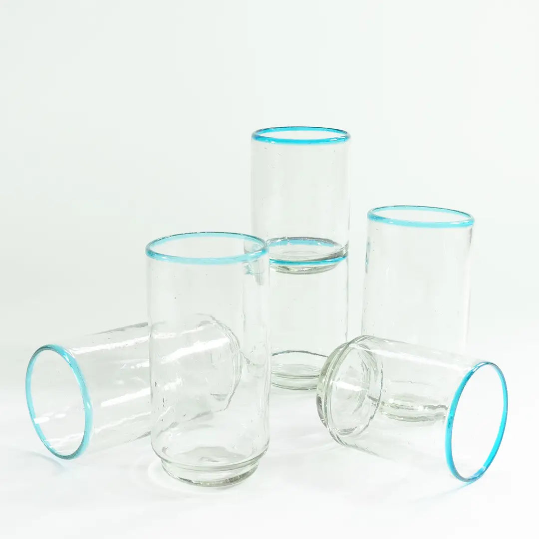 Med Aqua Rim Stacking Glass