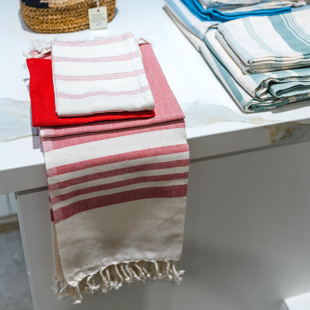 Oversized Red Hand Towel