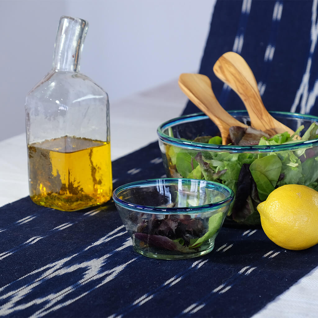 Blue Multi Rim Salad Bowl