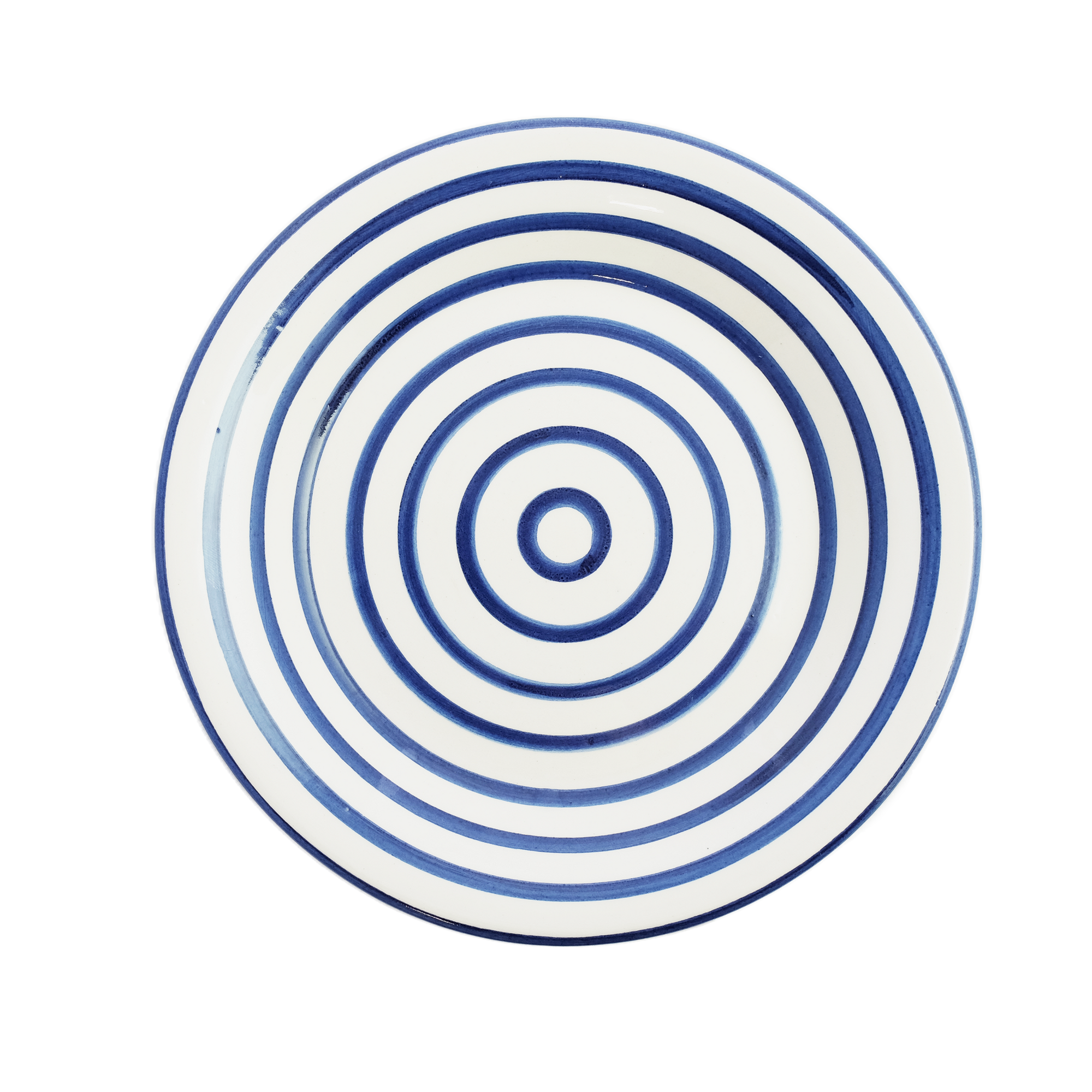 Cobalt Stripe Dinner Plate 11"D