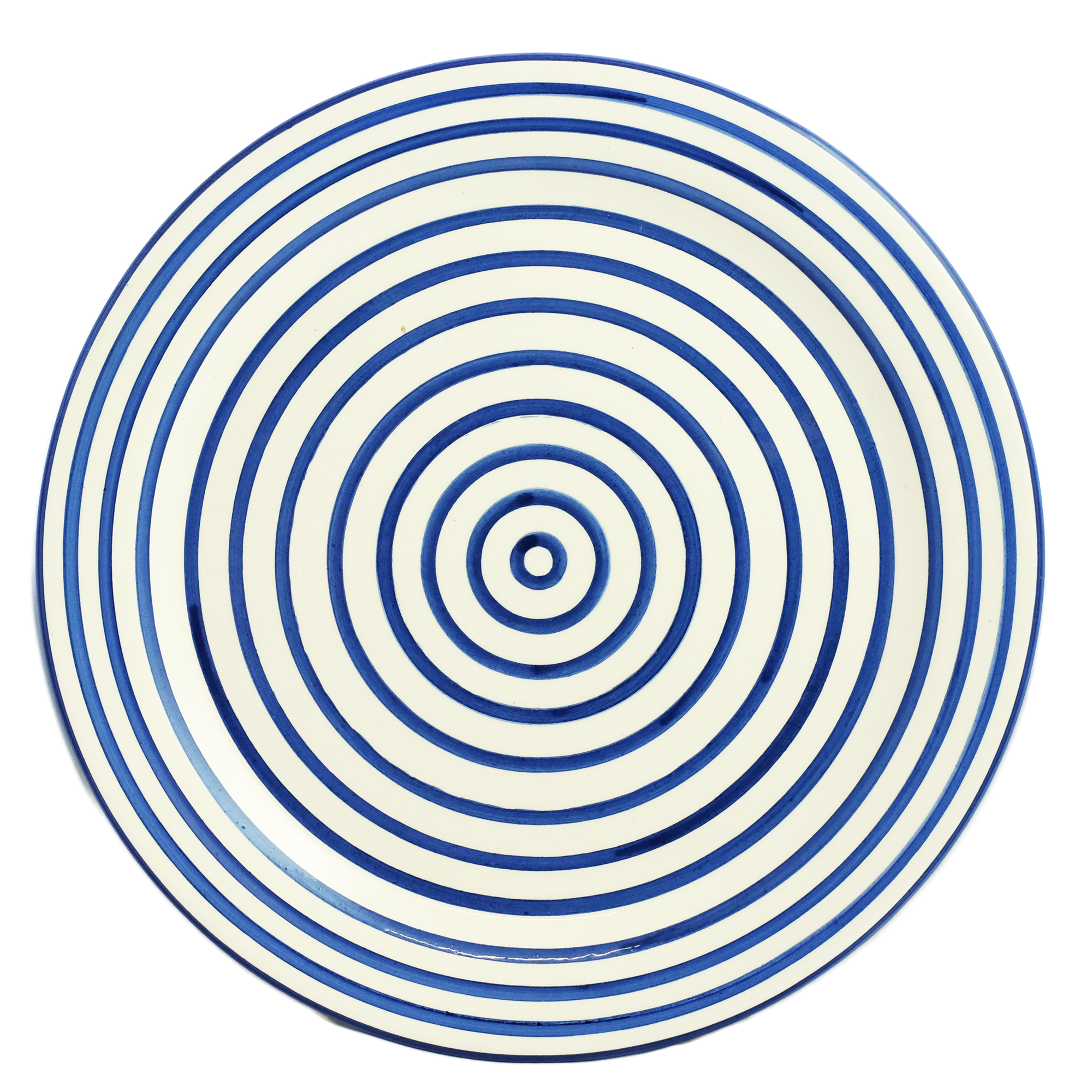 Cobalt Stripe Round Platter