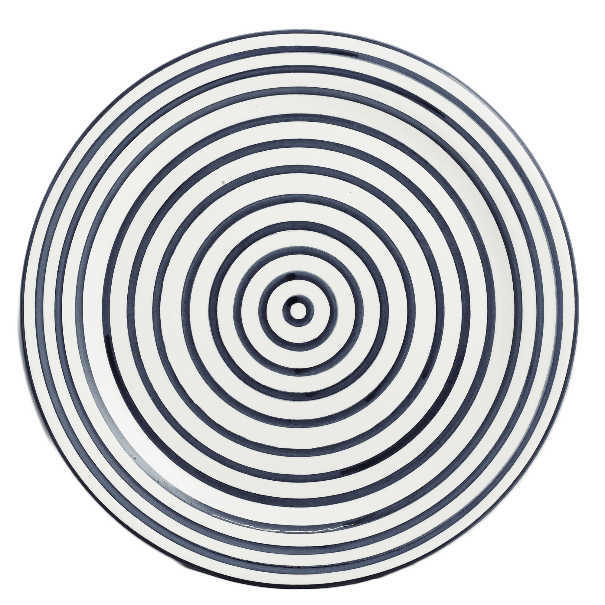 Black Stripe Round Platter