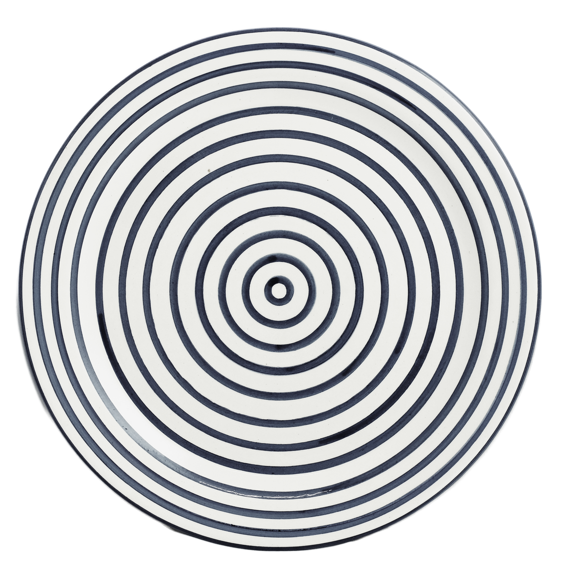 Black Stripe Round Platter