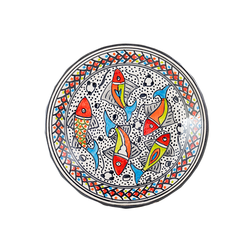 8"D Rainbow Fish Side Plate