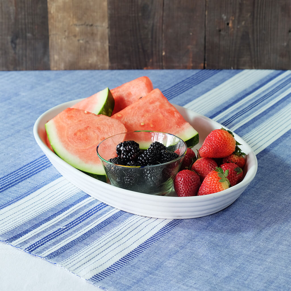 Blue Chambray Tablecloth