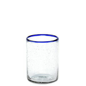 Blue Rim Juice Glass