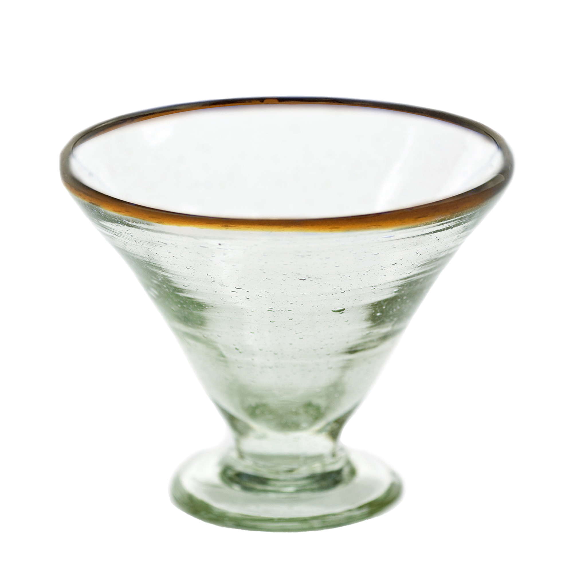 Amber Rim Margarita Glass