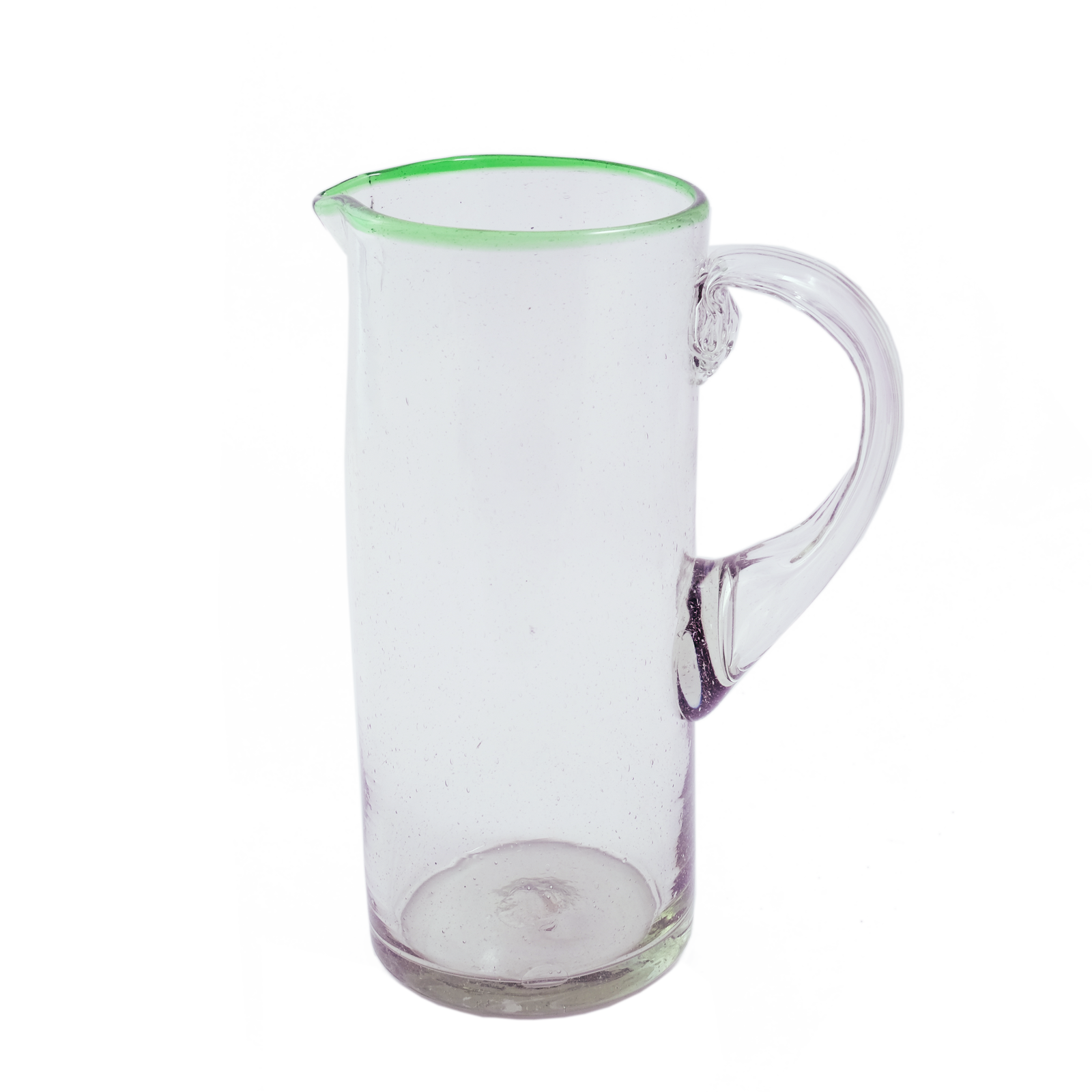 Green Rim Glass Pitcher