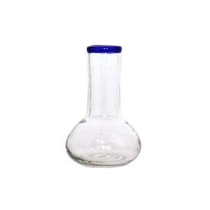 Small Blue Rim Bulb Vase